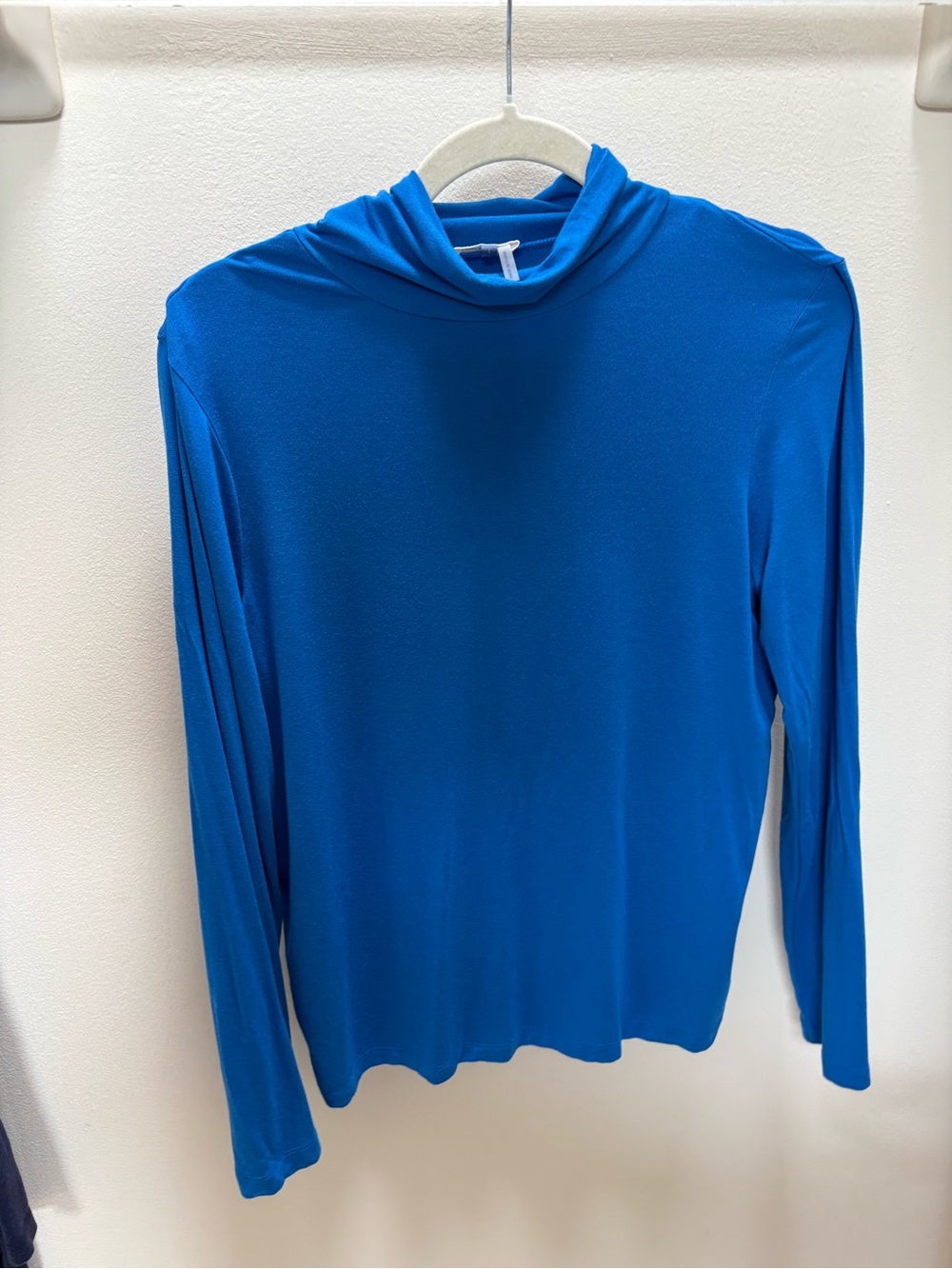COURT & ROWE Blue Long-Sleeve TurtleNeck Top
